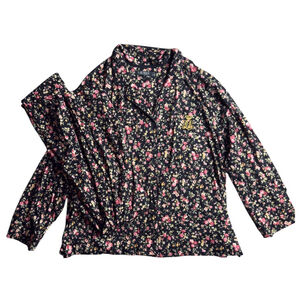 Lauren Ralph Lauren Black‎ Floral PJs Plus Size 3X Cotton Viscose